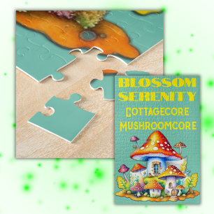 Blossom Serenity Cottagecore Mushroomcore   Jigsaw Puzzle