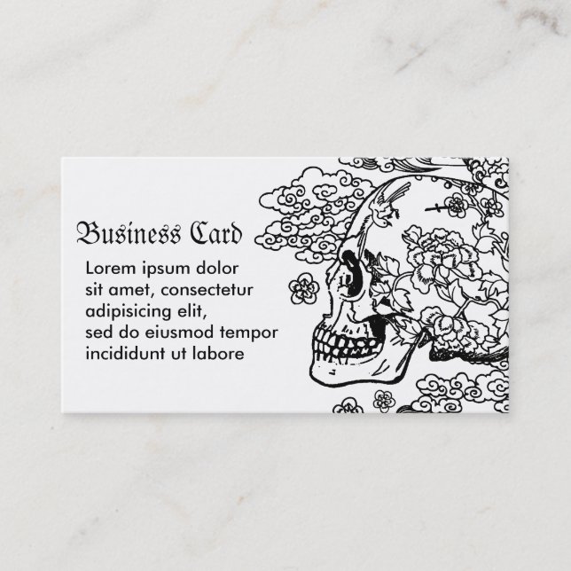 Blossom Skull Business Card (Front)