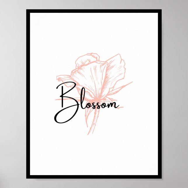Blossom Spring Flower Floral Bloom Floral Art Poster (Front)
