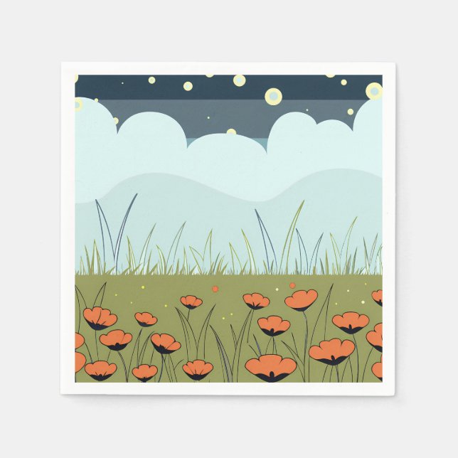 Blossom Starry Night Napkin (Front)