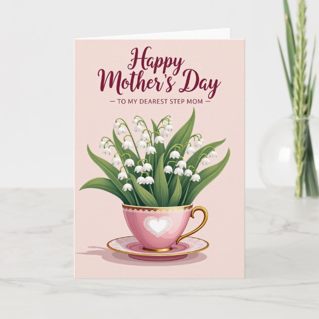Blossom Step Mum Dedication Card (Front)