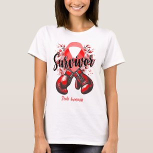 Blossom Stroke Warrior Survivor T-Shirt