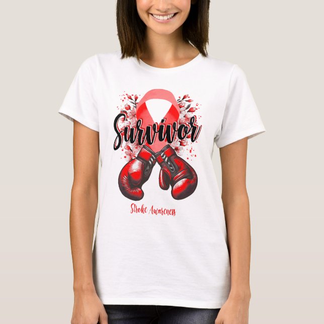 Blossom Stroke Warrior Survivor T-Shirt (Front)