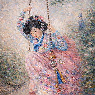 Blossom Swing – A Dream of Spring in Hanbok Notebook