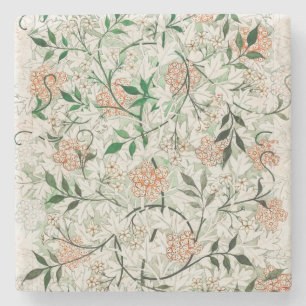 Blossom Tapestry Vintage Art Nouveau Floral Stone Coaster