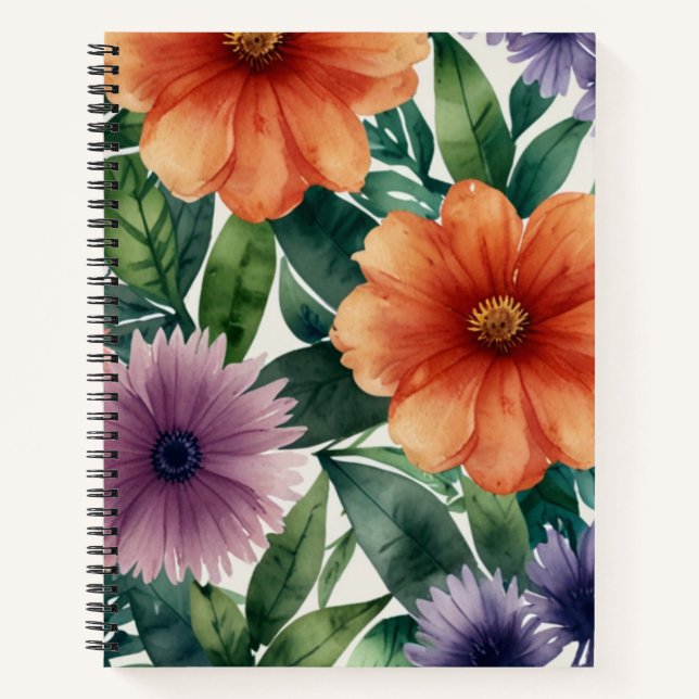Blossom-Themed Spiral Notebook (Front)