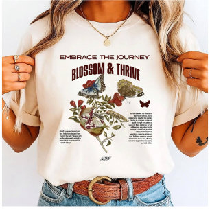 Blossom & Thrive: Embrace the Journey Botanical Tri-Blend Shirt