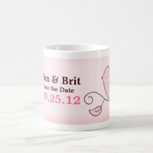 BLOSSOM TRENDY PINK BIRD PERSONALIZED Mug