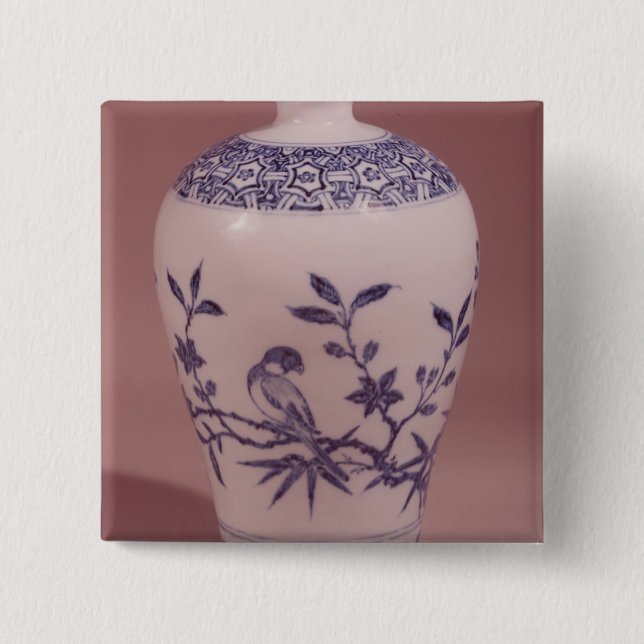 Blossom vase, Ming dynasty 15 Cm Square Badge (Front)