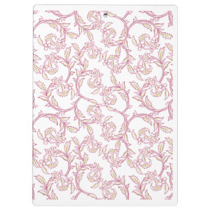 "Blossom Vine" Elegant Floral Pattern Stationery Clipboard
