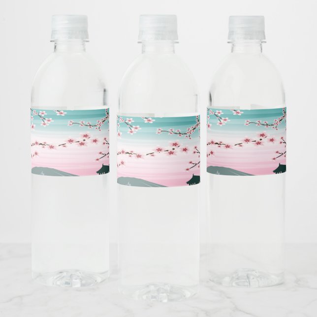 Blossom Water Bottle Label (Bottles)