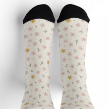 Blossom Whisper – Seamless Floral Sock Pattern
