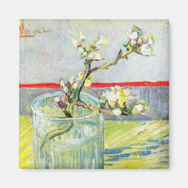 Blossoming Almond Branch by Vincent van Gogh Magnet (Front)