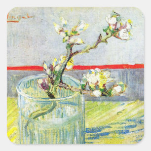 Blossoming Almond Branch by Vincent van Gogh Square Sticker