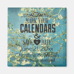 Blossoming Almond Save the Date Magnet