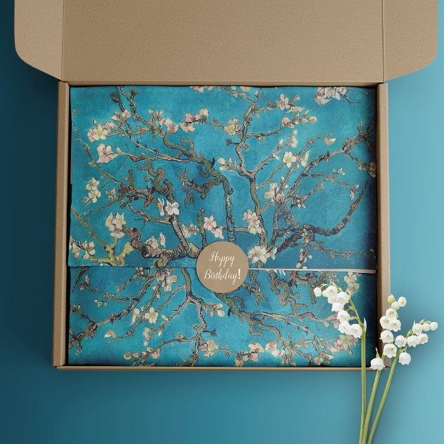 Blossoming Almond Tree Branches Van Gogh Tissue Paper (Creator Uploaded)