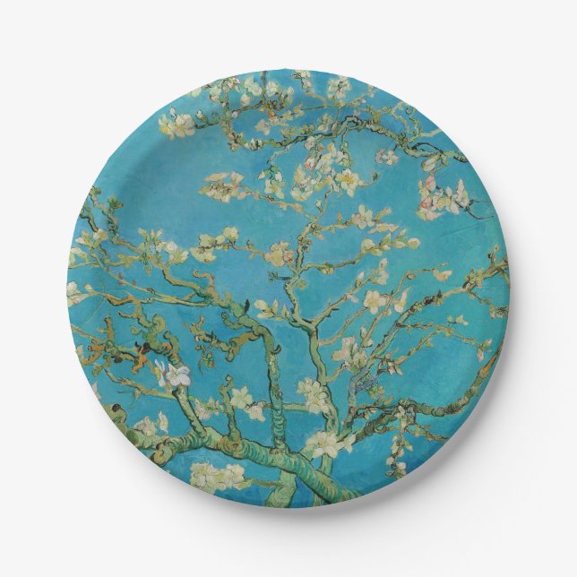 Blossoming Almond Tree by Van Gogh Paper Plate (Front)