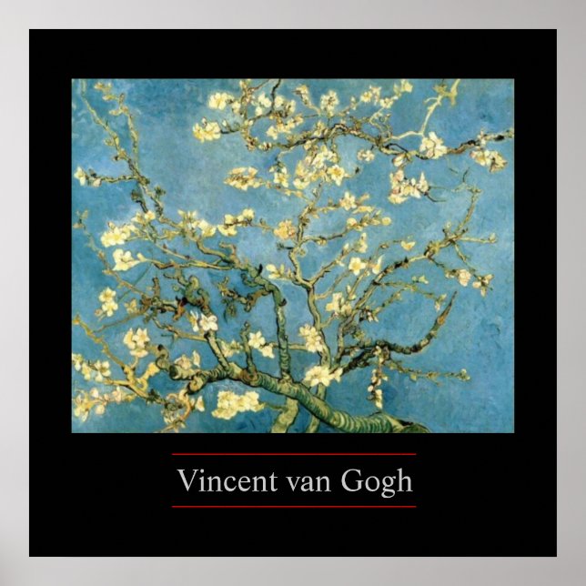 Blossoming Almond Tree by van Gogh Poster Print (Front)