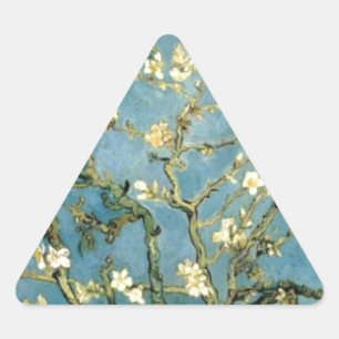 Blossoming Almond Tree by Van Gogh Triangle Sticker