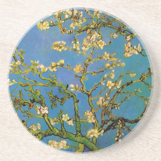 Blossoming Almond Tree by Vincent van Gogh Coaster (Front)