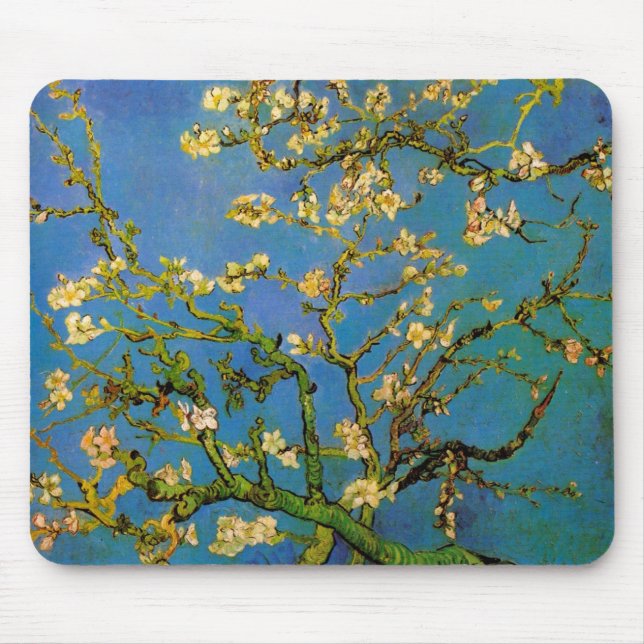 Blossoming Almond Tree by Vincent van Gogh Mouse Mat (Front)