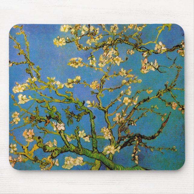Blossoming Almond Tree by Vincent van Gogh Mouse Mat (Front)