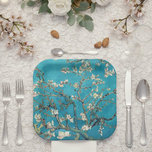 Blossoming Almond Tree Floral Vincent Van Gogh Paper Plate