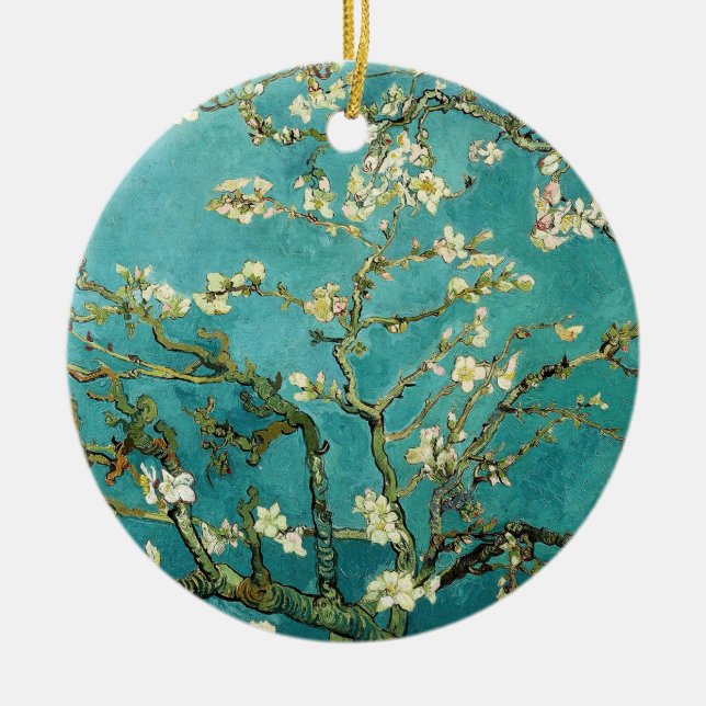 Blossoming Almond Tree Van Gogh Ceramic Tree Decoration (Front)