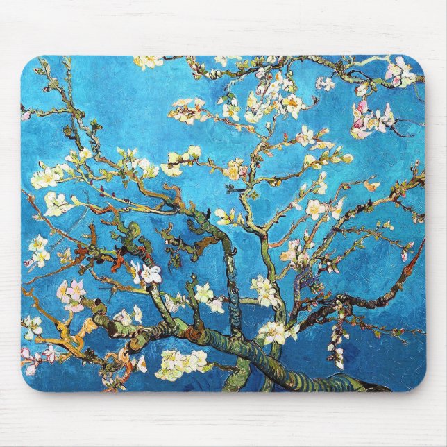 Blossoming Almond Tree Van Gogh Fine Art Mouse Mat (Front)
