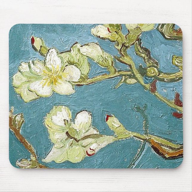 Blossoming Almond Tree Van Gogh Fine Art Mouse Mat (Front)