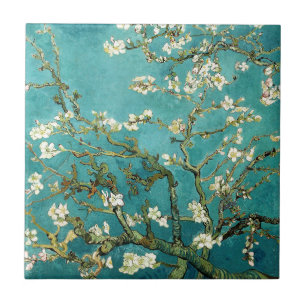 Blossoming Almond Tree Vincent Van Gogh Tile