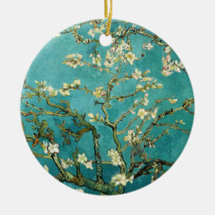 Blossoming Almond Tree Vintage Floral Van Gogh Ceramic Tree Decoration