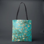 Blossoming Almond Tree Vintage Floral Van Gogh Tote Bag<br><div class="desc">This blue green oil painting "Blossoming Almond Tree" was done in 1890 by Dutch post- impressionist artist Vincent Willem van Gogh (1853-1890).
   It is our Fine Art Series no. 113.</div>