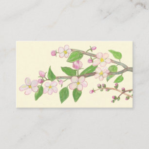Blossoming Apple Tree Branch Illustration  Enclosure Card