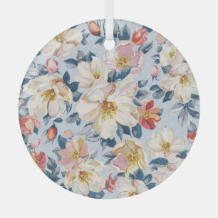 Blossoming apple tree, elegance pattern. glass tree decoration