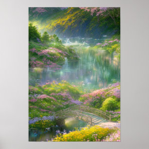 Blossoming Beauty, A Spring Garden Poster