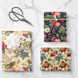 Blossoming Berries Collection: Ugni Fruit Berry Wrapping Paper Sheet