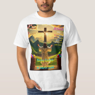 Blossoming Blessings: Easter T-Shirt Design