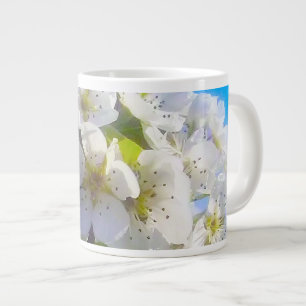 Blossoming branch of a pear Large Coffee Mug