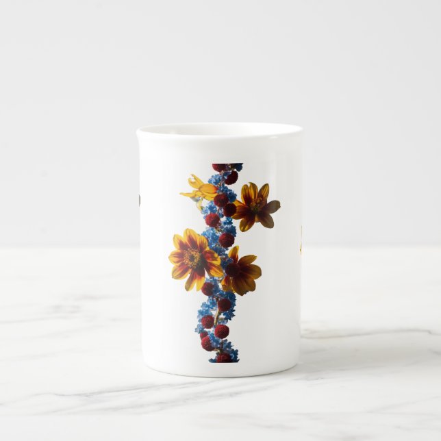 Blossoming Branches Bone China Mug Design (Front)