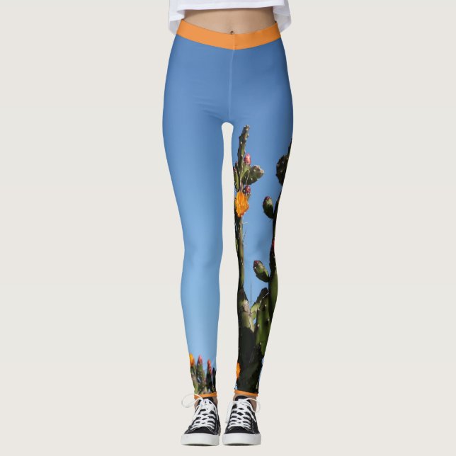 Blossoming Cactus Funky Leggings (Front)