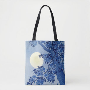 Blossoming Cherry on a Moonlit Night by Koson Tote Bag