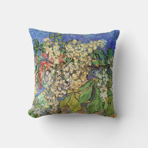 Blossoming Chestnut Branches by Vincent van Gogh Cushion