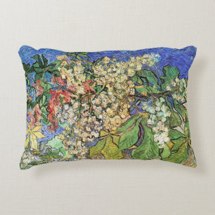 Blossoming Chestnut Branches by Vincent van Gogh Decorative Cushion