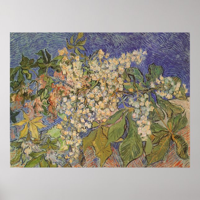 Blossoming Chestnut Branches by Vincent van Gogh Poster (Front)