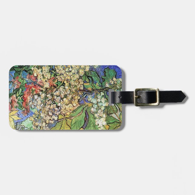 Blossoming Chestnuts Branches, Van Gogh. Luggage Tag (Front Horizontal)