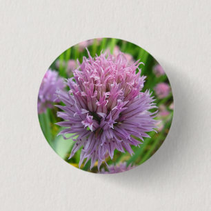 Blossoming Chives Button