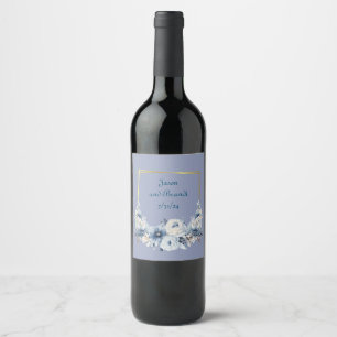 Blossoming Elegance Watercolor Wine Label