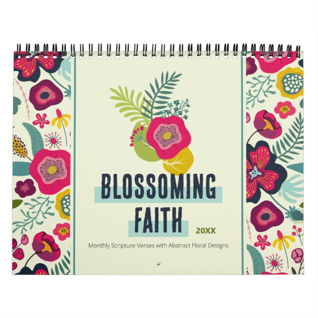 Blossoming Faith Abstract Floral Calendar (Cover)