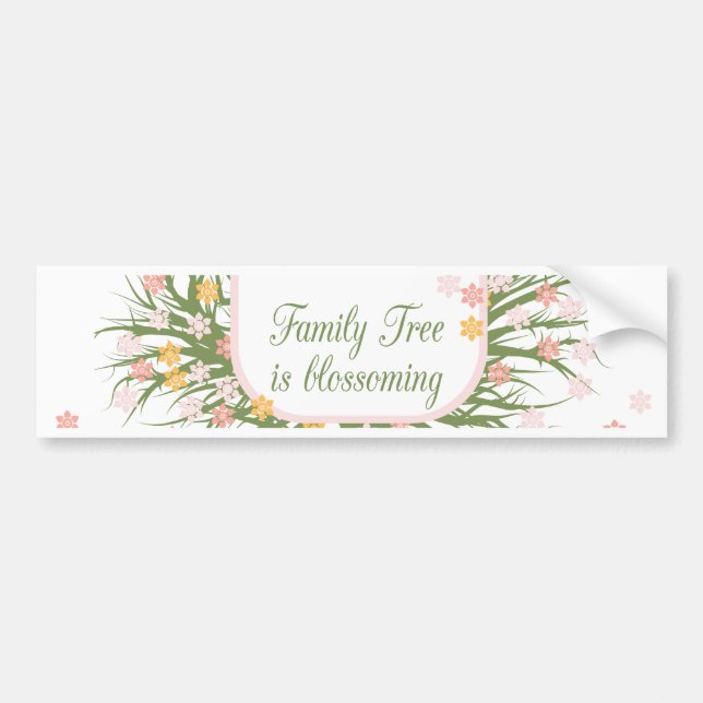 Blossoming Family Tree Bumper Sticker (Front)